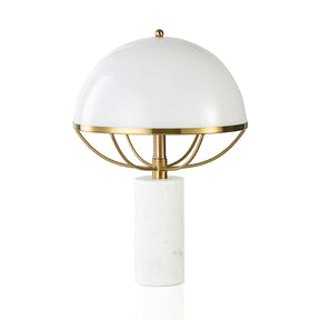 Lampe en Verre Dorée avec Socle en Marbre - Éclairage Ambiant et Élégant pour Intérieur