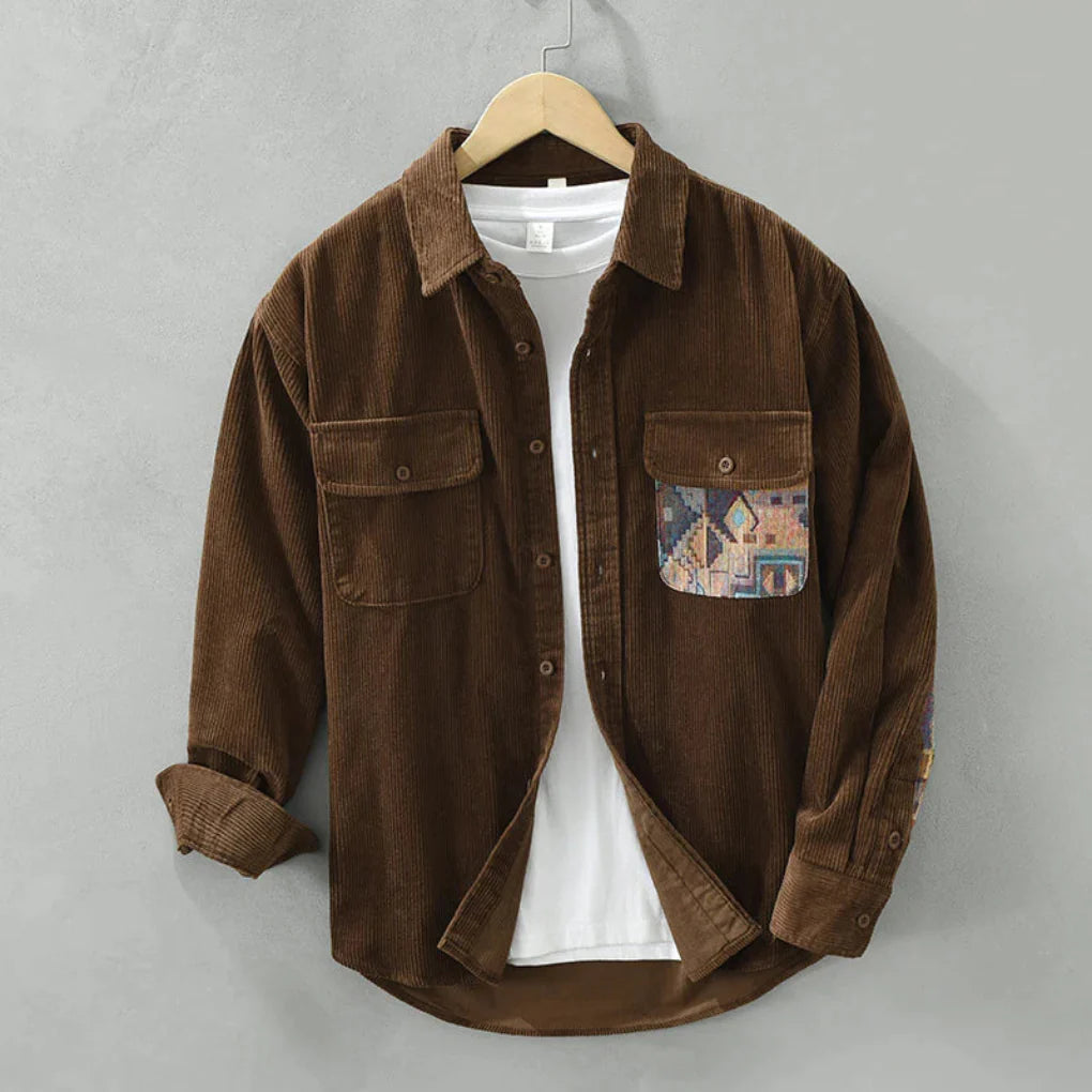 Chemise Vintage à Manches Longues pour Hommes - Élégance Intemporelle et Polyvalente