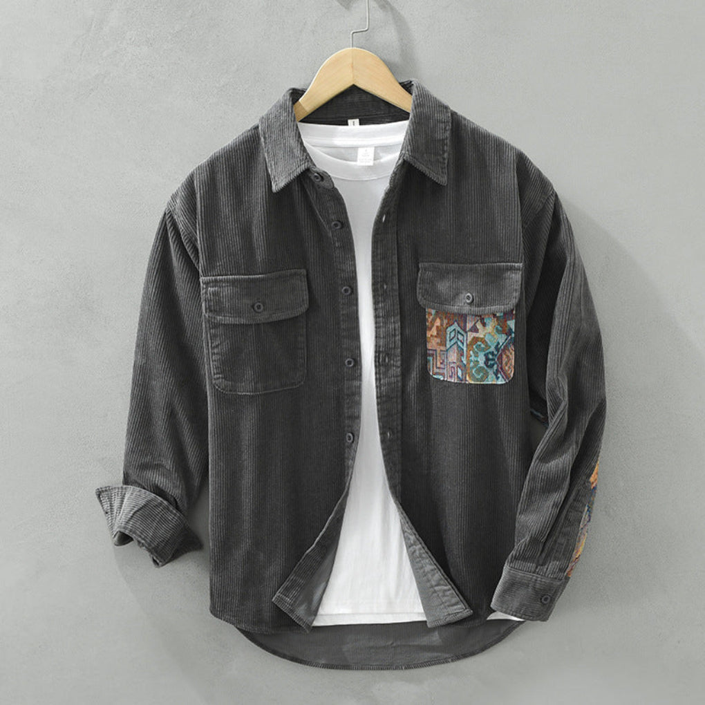 Chemise Vintage à Manches Longues pour Hommes - Élégance Intemporelle et Polyvalente
