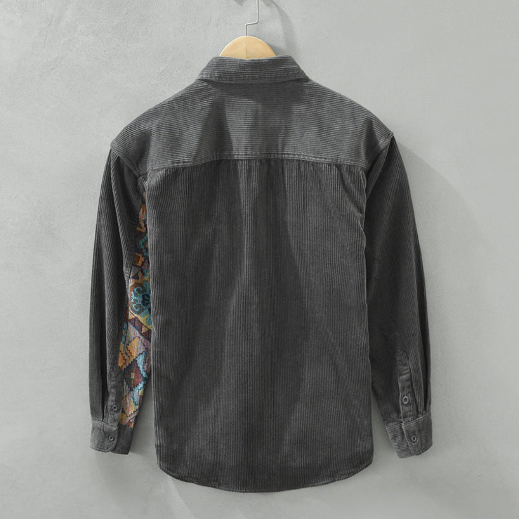 Chemise Vintage à Manches Longues pour Hommes - Élégance Intemporelle et Polyvalente