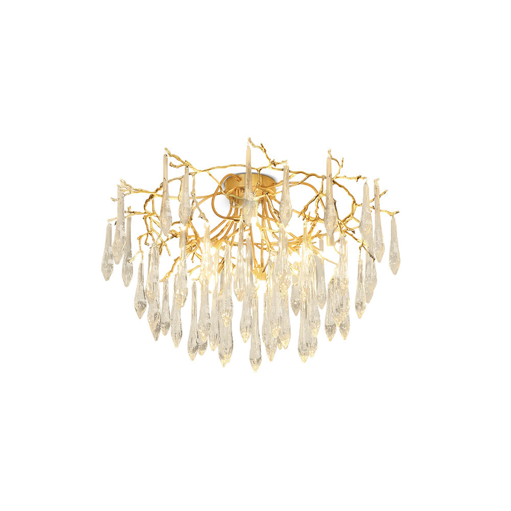 Lampe de Plafond en Cristaux - Design Élégant et Luxueux