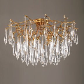 Lampe de Plafond en Cristaux - Design Élégant et Luxueux