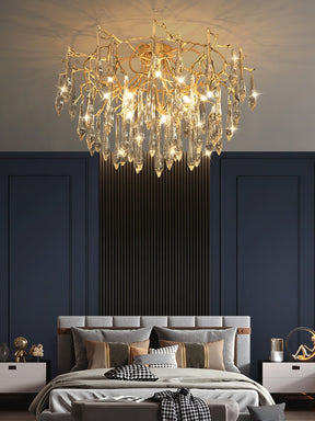Lampe de Plafond en Cristaux - Design Élégant et Luxueux
