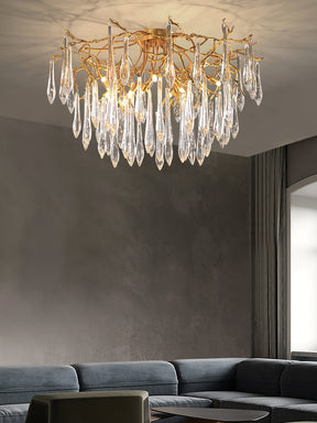 Lampe de Plafond en Cristaux - Design Élégant et Luxueux