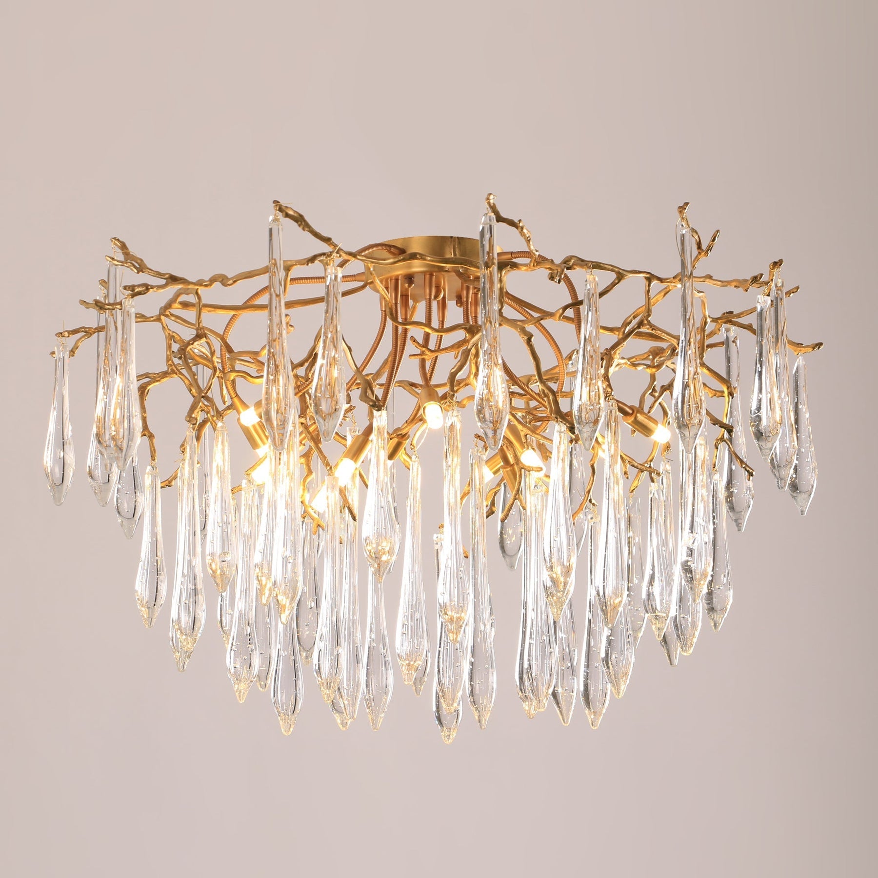 Lampe de Plafond en Cristaux - Design Élégant et Luxueux