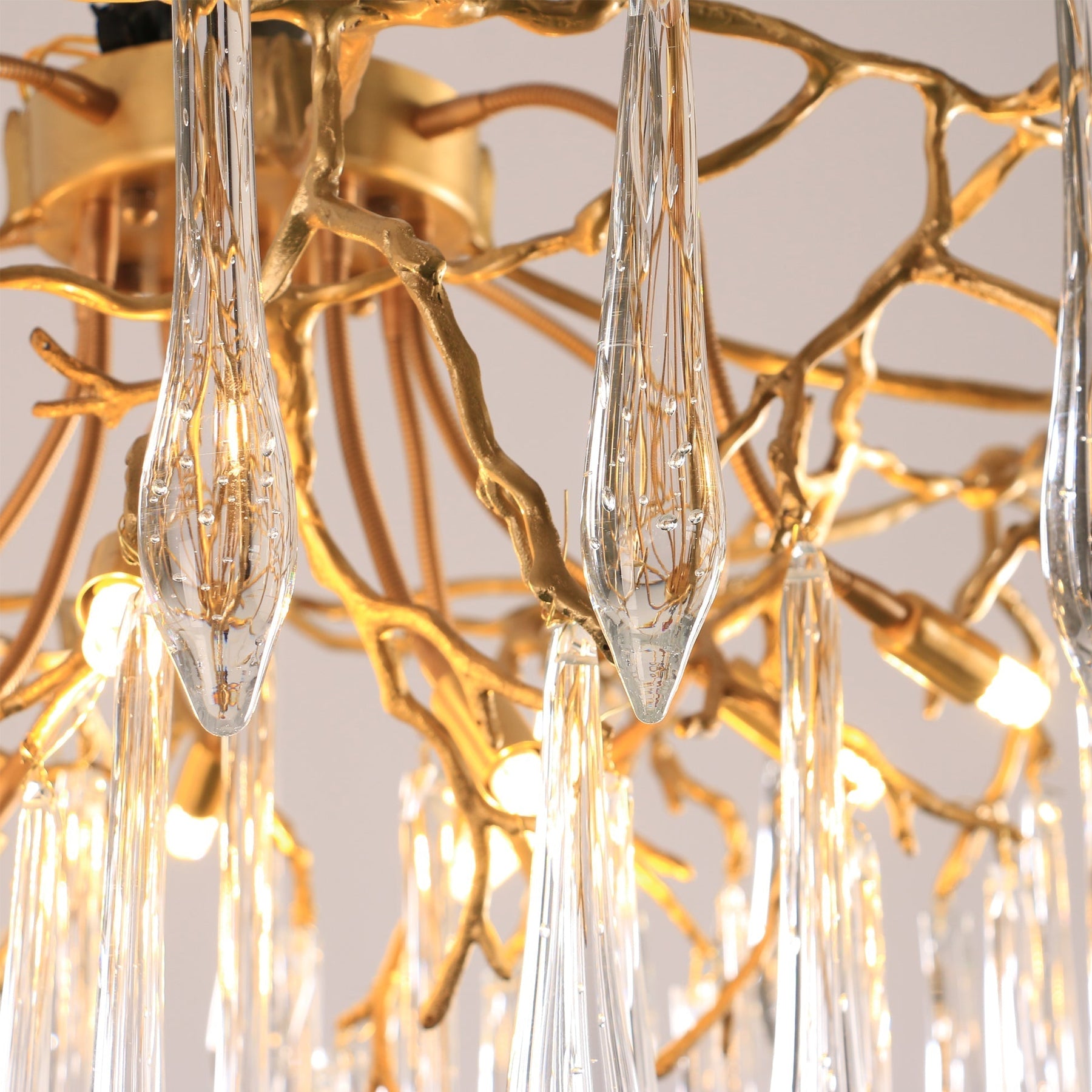 Lampe de Plafond en Cristaux - Design Élégant et Luxueux