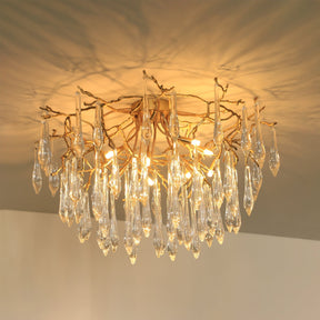 Lampe de Plafond en Cristaux - Design Élégant et Luxueux