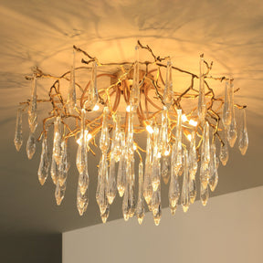 Lampe de Plafond en Cristaux - Design Élégant et Luxueux