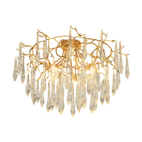 Lampe de Plafond en Cristaux - Design Élégant et Luxueux