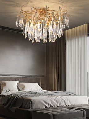 Lampe de Plafond en Cristaux - Design Élégant et Luxueux
