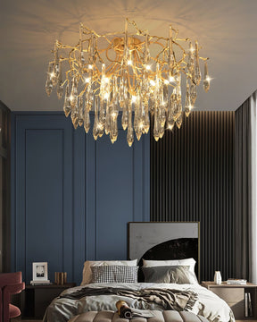 Lampe de Plafond en Cristaux - Design Élégant et Luxueux