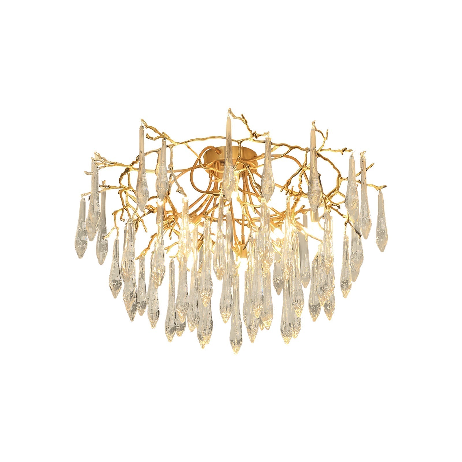 Lampe de Plafond en Cristaux - Design Élégant et Luxueux
