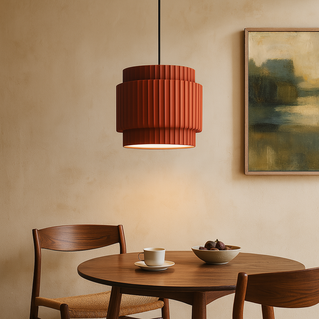Lampe Suspendue en Céramique Colorée - Design Contemporain et Atmosphère Chaleureuse