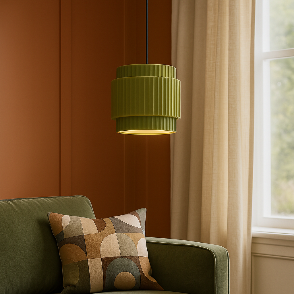 Lampe Suspendue en Céramique Colorée - Design Contemporain et Atmosphère Chaleureuse
