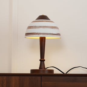 Lampe de Bureau LED en Noyer - Éclairage Chic et Économe en Énergie