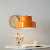 Lampe Pendante Bauhaus Orange - Design Rétro et Couleur Vibrante