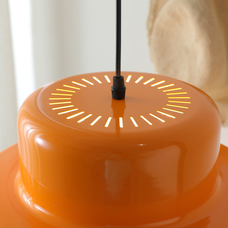 Lampe Pendante Bauhaus Orange - Design Rétro et Couleur Vibrante
