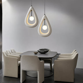 Lampe Suspendue Ovale Japandi - Ambiance Chic et Contemporaine