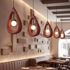 Lampe Suspendue Ovale Japandi - Ambiance Chic et Contemporaine