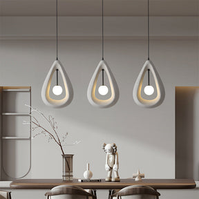 Lampe Suspendue Ovale Japandi - Ambiance Chic et Contemporaine