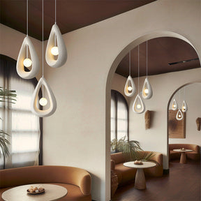Lampe Suspendue Ovale Japandi - Ambiance Chic et Contemporaine