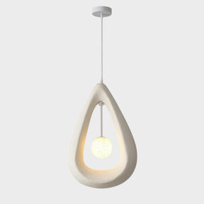 Lampe Suspendue Ovale Japandi - Ambiance Chic et Contemporaine