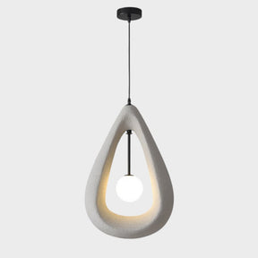 Lampe Suspendue Ovale Japandi - Ambiance Chic et Contemporaine