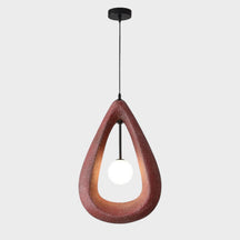 Lampe Suspendue Ovale Japandi - Ambiance Chic et Contemporaine