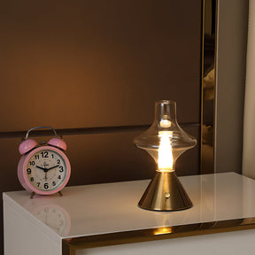 Lampe de Table Vintage Rechargeable - Charme Rétro et Fonctionnalité Pratique