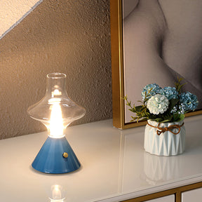 Lampe de Table Vintage Rechargeable - Charme Rétro et Fonctionnalité Pratique
