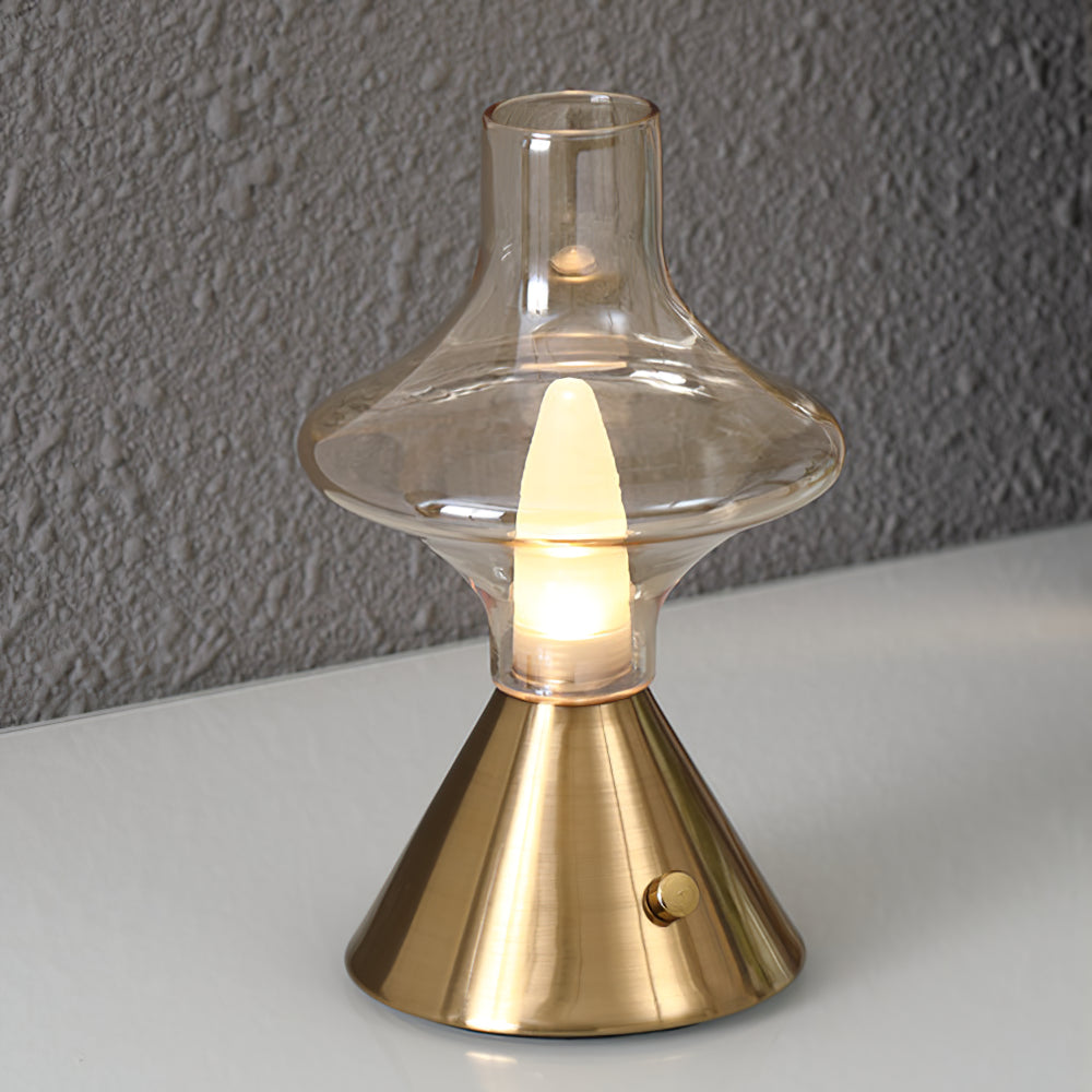 Lampe de Table Vintage Rechargeable - Charme Rétro et Fonctionnalité Pratique