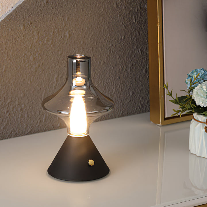 Lampe de Table Vintage Rechargeable - Charme Rétro et Fonctionnalité Pratique