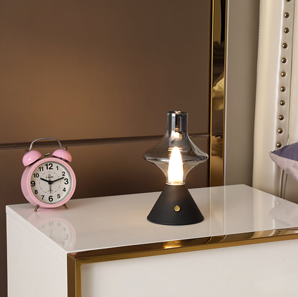 Lampe de Table Vintage Rechargeable - Charme Rétro et Fonctionnalité Pratique