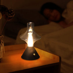 Lampe de Table Vintage Rechargeable - Charme Rétro et Fonctionnalité Pratique