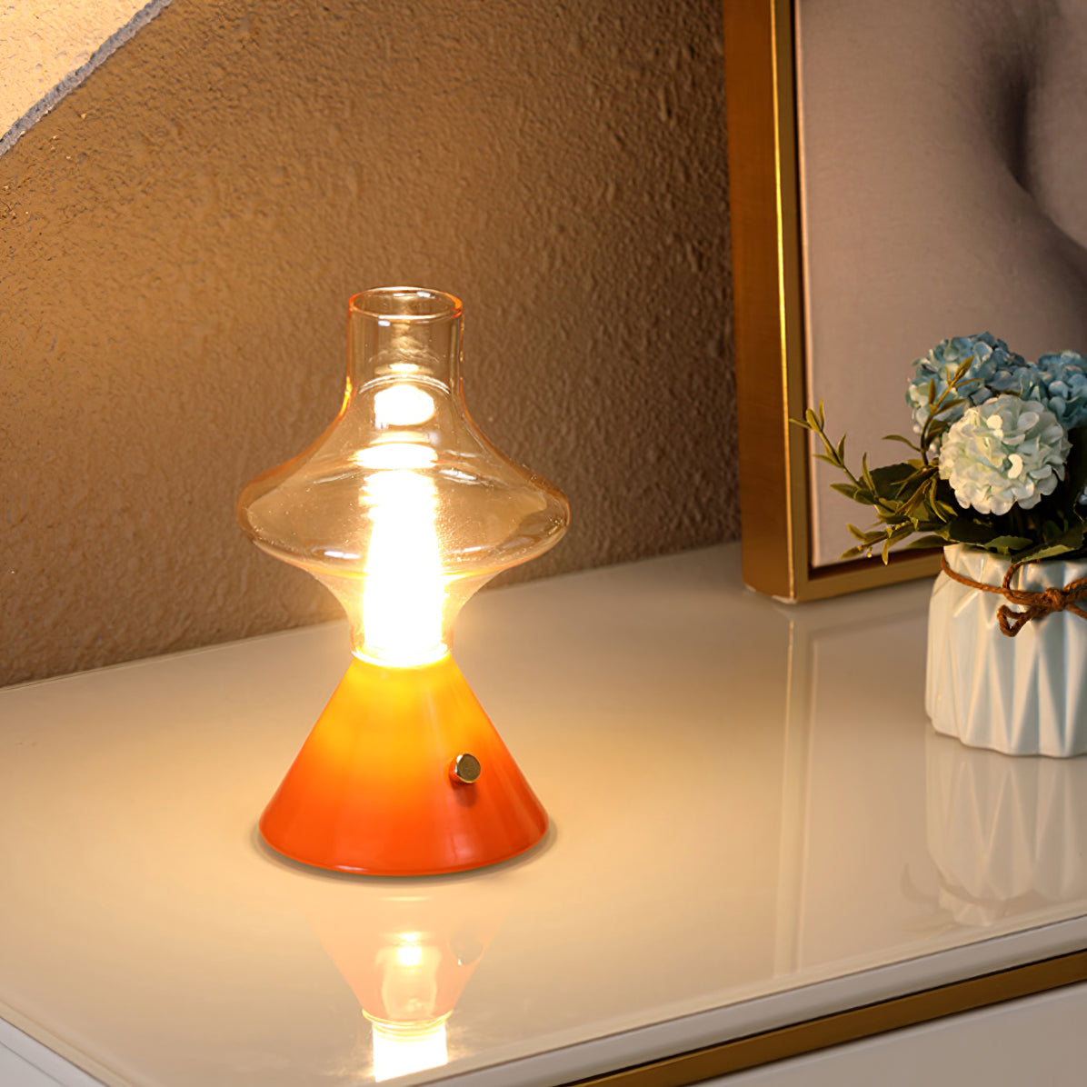 Lampe de Table Vintage Rechargeable - Charme Rétro et Fonctionnalité Pratique