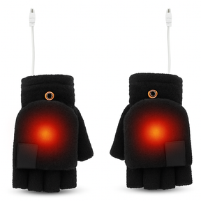 Gants Chauffants Électriques sans Doigts - Chaleur Rapide et Confortable en Hiver