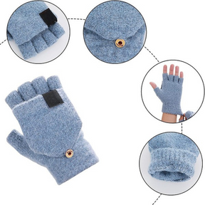 Gants Chauffants Électriques sans Doigts - Chaleur Rapide et Confortable en Hiver
