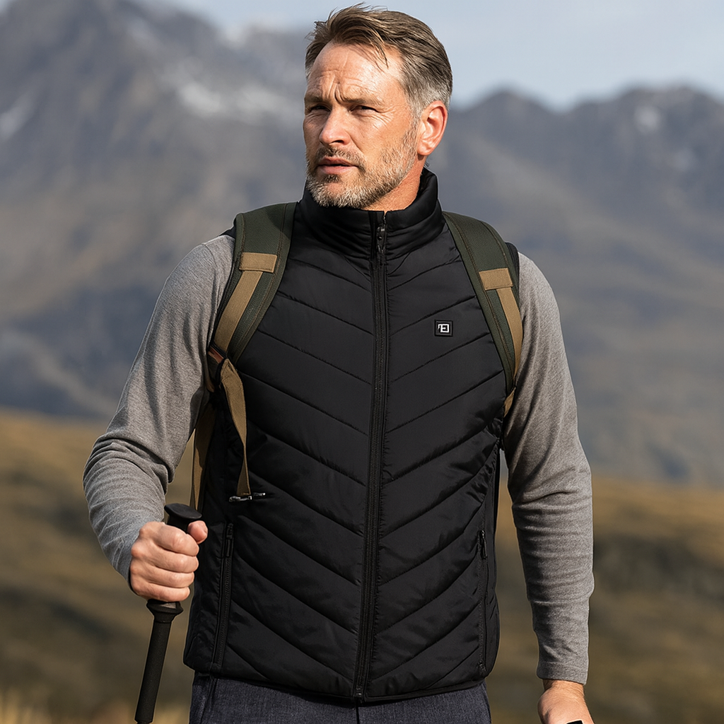 Gilet Chauffant Électrique pour Homme - Léger, Rechargeable et Confortable
