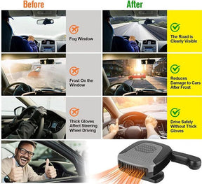 Chauffage Électrique de Voiture 12V - Fonction 2 en 1 et Chauffage Rapide