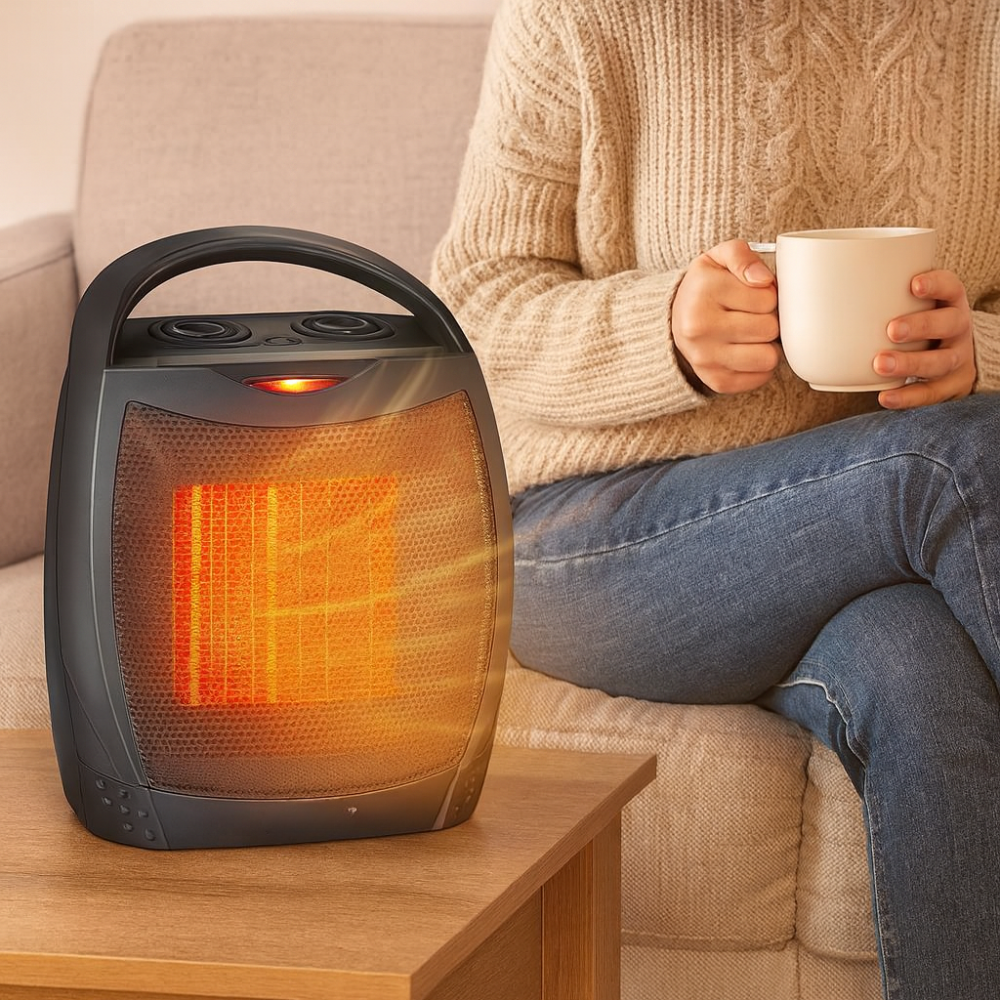 Radiateur Électrique Portable Céramique - Chauffage Rapide et Silencieux avec Télécommande