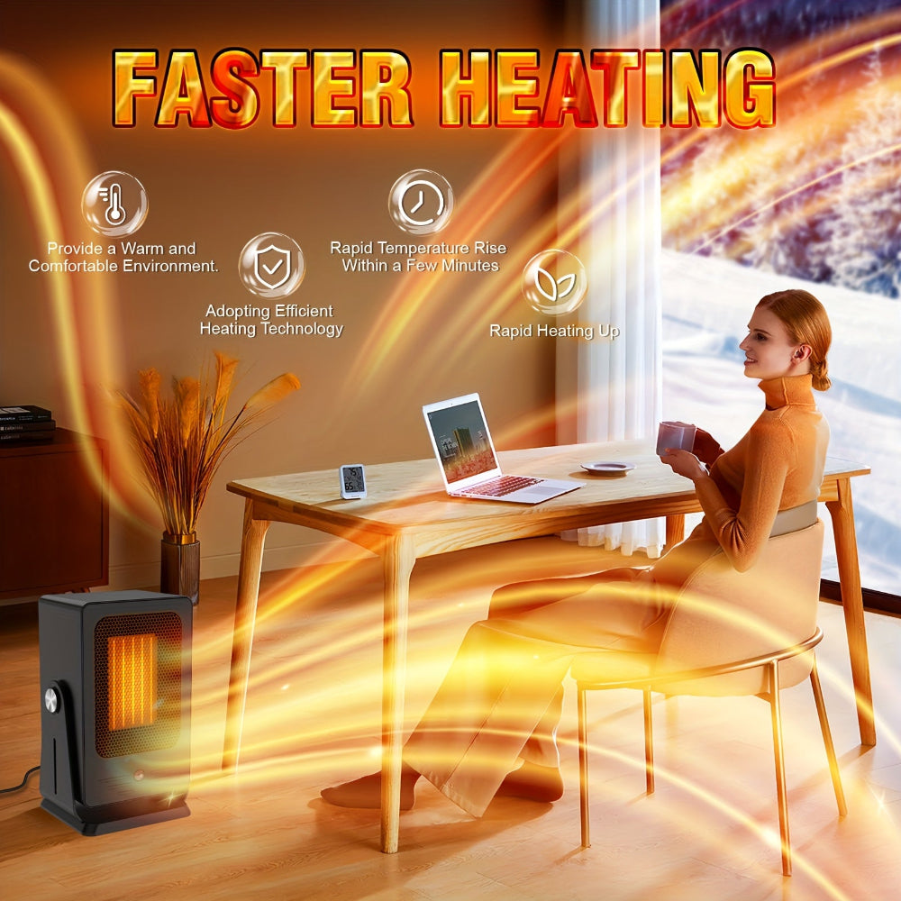 Chauffage d'Espace Électrique Portable - Chaleur Rapide et Confortable à Domicile