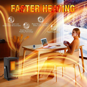 Chauffage d'Espace Électrique Portable - Chaleur Rapide et Confortable à Domicile