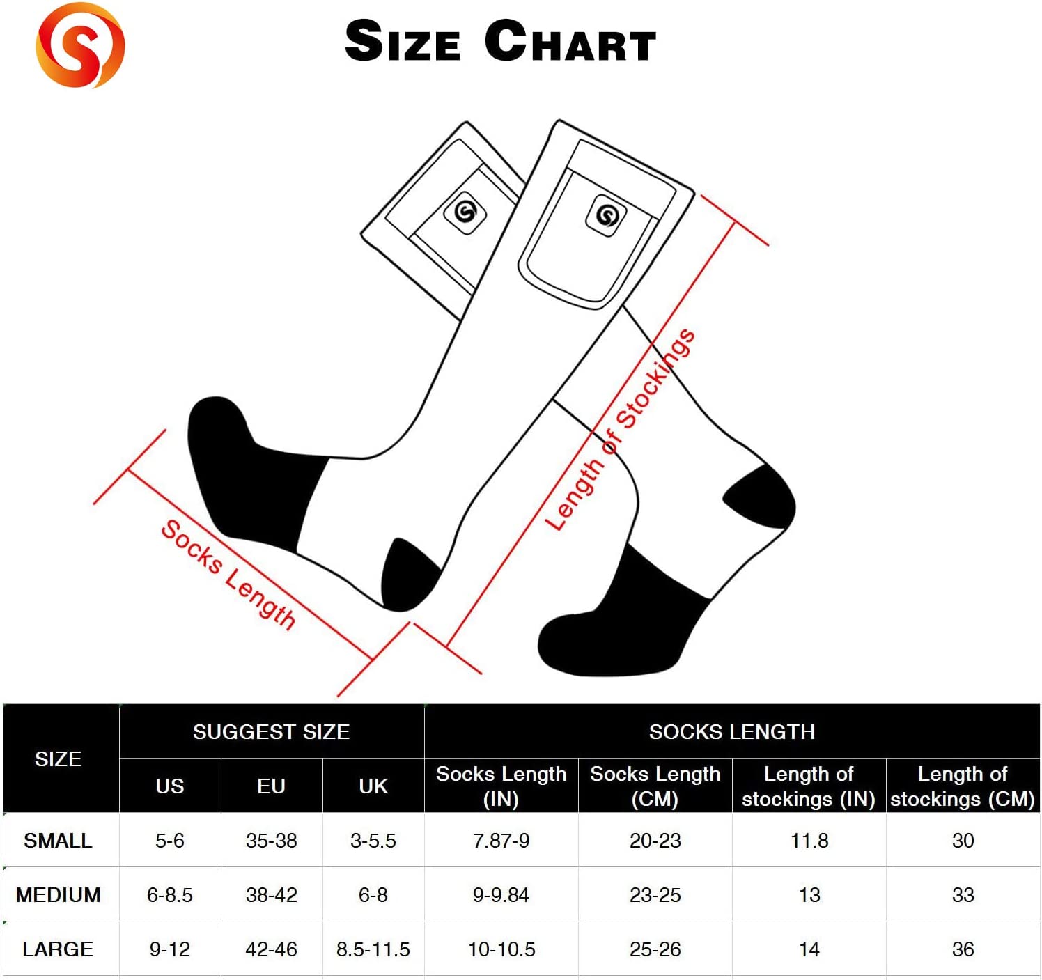 Chaussettes Chauffantes Rechargeables - Confort et Chaleur pour Activités d'Hiver