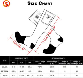 Chaussettes Chauffantes Rechargeables - Confort et Chaleur pour Activités d'Hiver