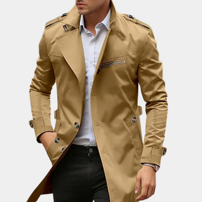 Manteau Trench pour Hommes - Élégance Classique et Confort Automnal