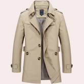 Manteau Trench pour Hommes - Élégance Classique et Confort Automnal