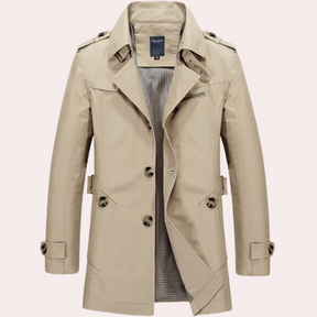 Manteau Trench pour Hommes - Élégance Classique et Confort Automnal