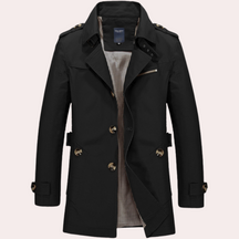 Manteau Trench pour Hommes - Élégance Classique et Confort Automnal