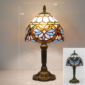 Lampe de Bureau Tiffany Colorée - Col de Cygne Réglable et Artisanale