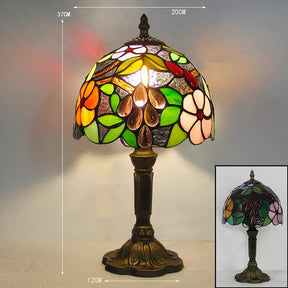 Lampe de Bureau Tiffany Colorée - Col de Cygne Réglable et Artisanale